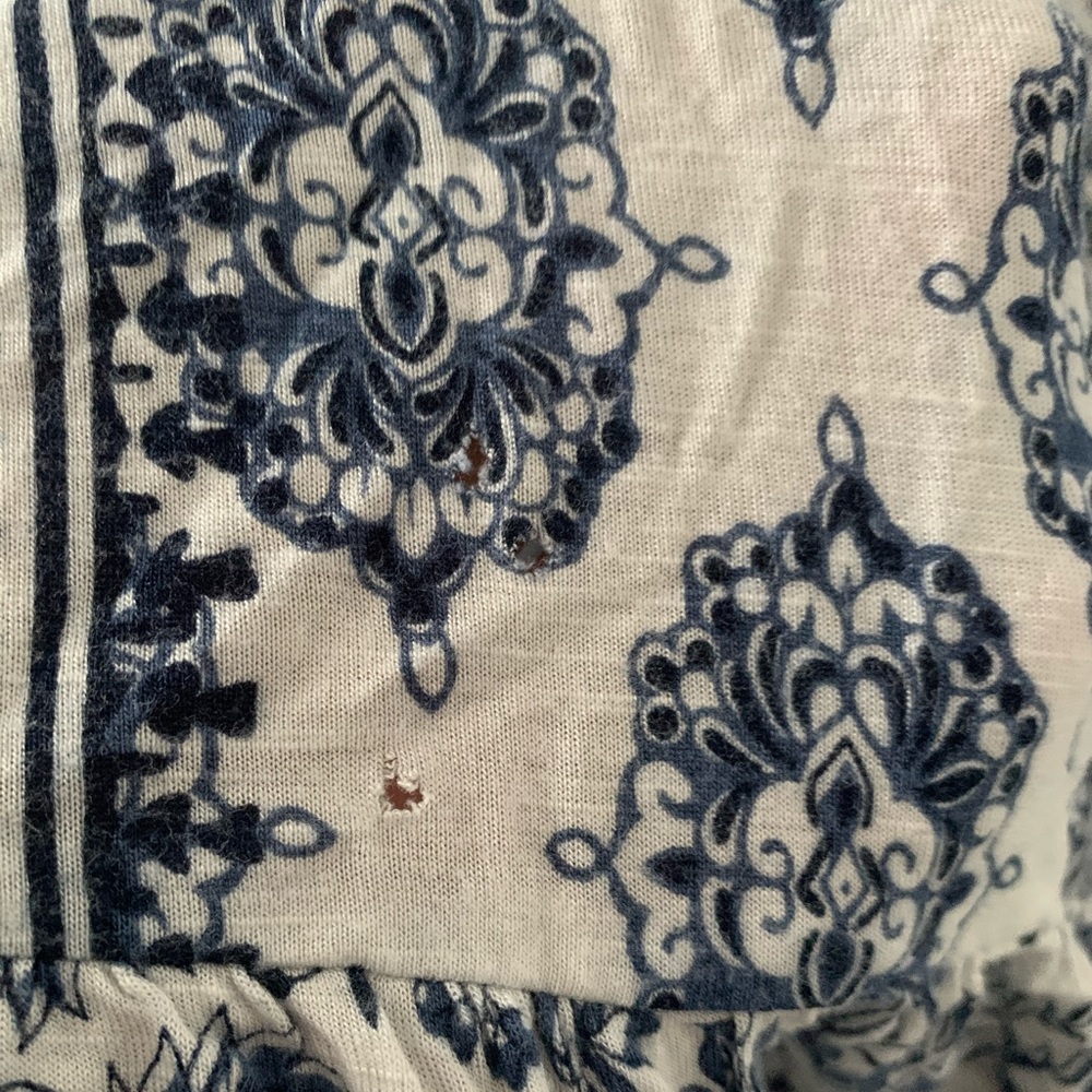 INC White and Blue Top - Picture 3 of 4